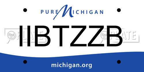 IIBTZZB Michigan License Plate