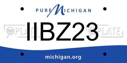 IIBZ23 Michigan License Plate
