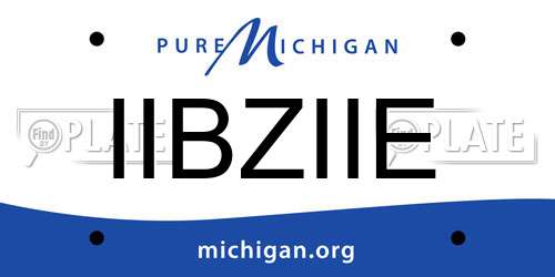 IIBZIIE Michigan License Plate