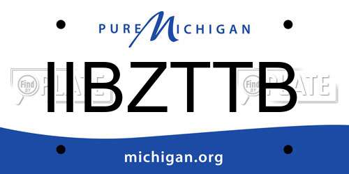 IIBZTTB Michigan License Plate