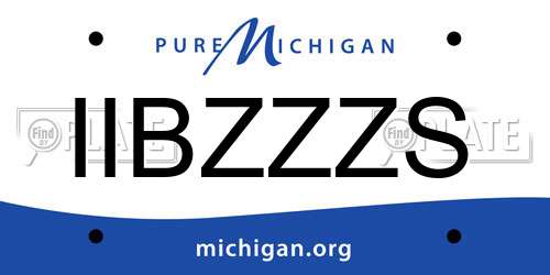 IIBZZZS Michigan License Plate