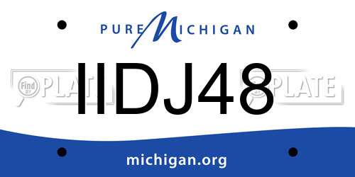IIDJ48 Michigan License Plate