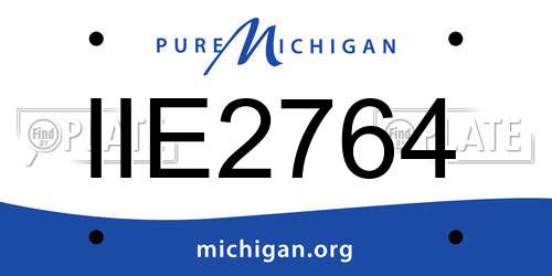 IIE2764 Michigan License Plate