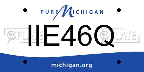 IIE46Q Michigan License Plate