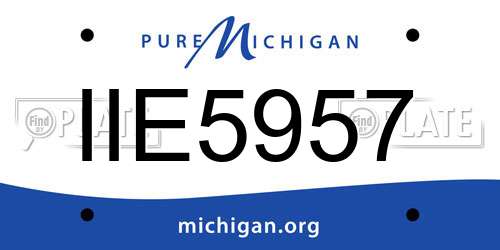 IIE5957 Michigan License Plate