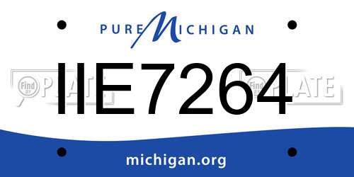 IIE7264 Michigan License Plate