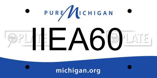 IIEA60 Michigan License Plate