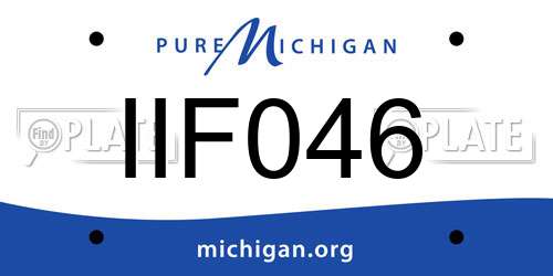 IIF046 Michigan License Plate