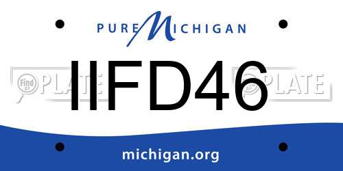 IIFD46 Michigan License Plate