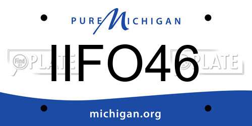 IIFO46 Michigan License Plate