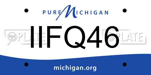 IIFQ46 Michigan License Plate