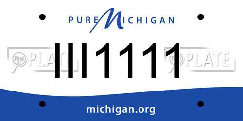 III1111 Michigan License Plate