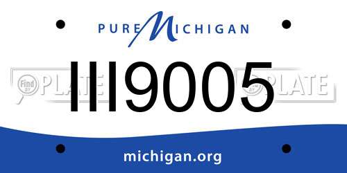 III9005 Michigan License Plate