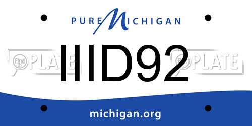 IIID92 Michigan License Plate