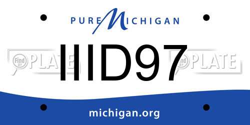 IIID97 Michigan License Plate