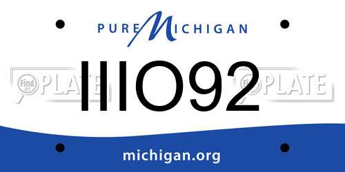 IIIO92 Michigan License Plate