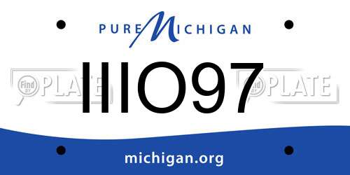 IIIO97 Michigan License Plate