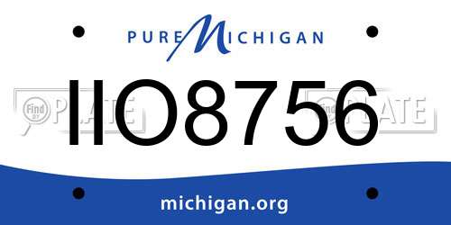 IIO8756 Michigan License Plate