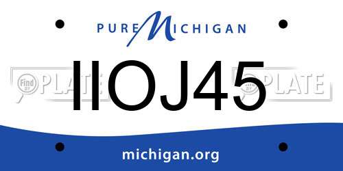 IIOJ45 Michigan License Plate