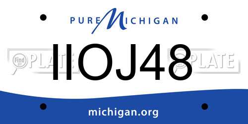 IIOJ48 Michigan License Plate