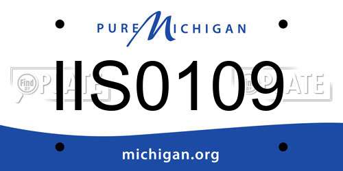 IIS0109 Michigan License Plate