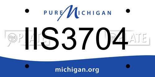 IIS3704 Michigan License Plate