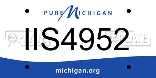 IIS4952 Michigan License Plate