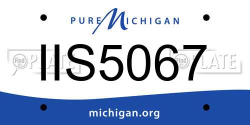 IIS5067 Michigan License Plate