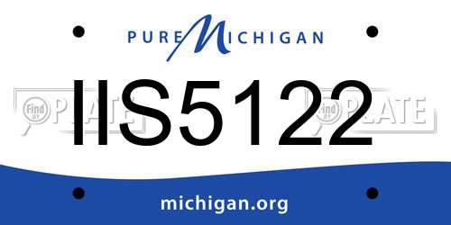 IIS5122 Michigan License Plate