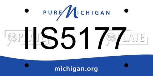 IIS5177 Michigan License Plate