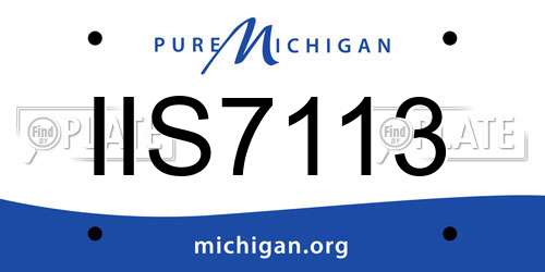 IIS7113 Michigan License Plate