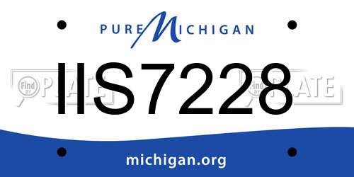 IIS7228 Michigan License Plate