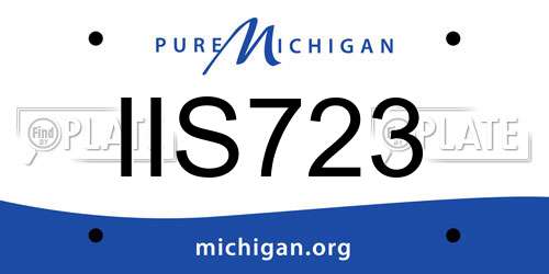 IIS723 Michigan License Plate