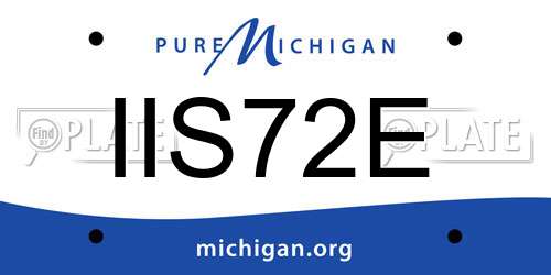 IIS72E Michigan License Plate