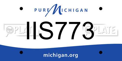IIS773 Michigan License Plate