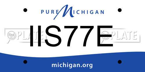 IIS77E Michigan License Plate