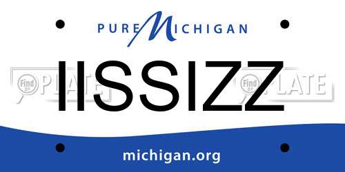 IISSIZZ Michigan License Plate