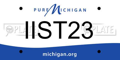 IIST23 Michigan License Plate
