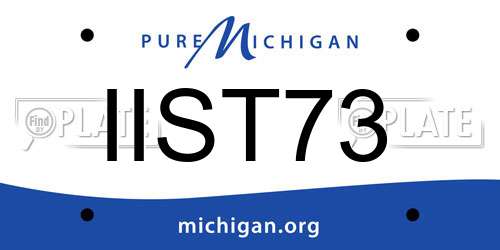IIST73 Michigan License Plate