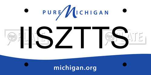 IISZTTS Michigan License Plate
