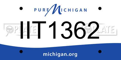 IIT1362 Michigan License Plate
