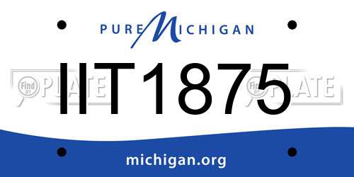 IIT1875 Michigan License Plate