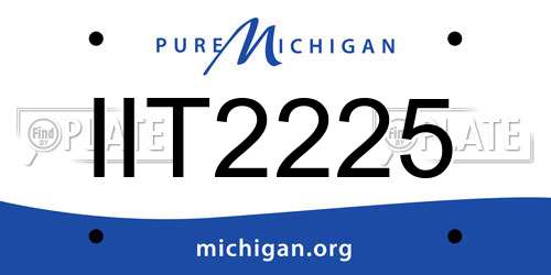 IIT2225 Michigan License Plate