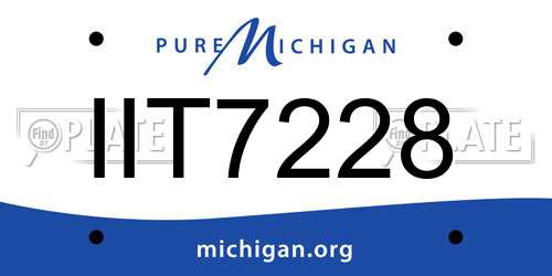 IIT7228 Michigan License Plate