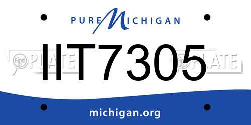 IIT7305 Michigan License Plate