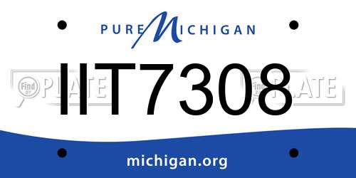 IIT7308 Michigan License Plate