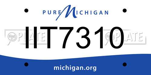 IIT7310 Michigan License Plate