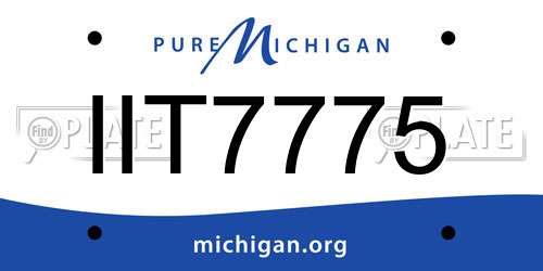 IIT7775 Michigan License Plate
