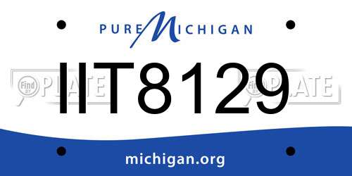IIT8129 Michigan License Plate