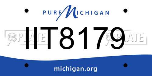 IIT8179 Michigan License Plate